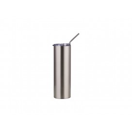 30oz/900ml Stainless Steel Skinny Tumbler w/ Straw & Lid(Silver)(10/pack)